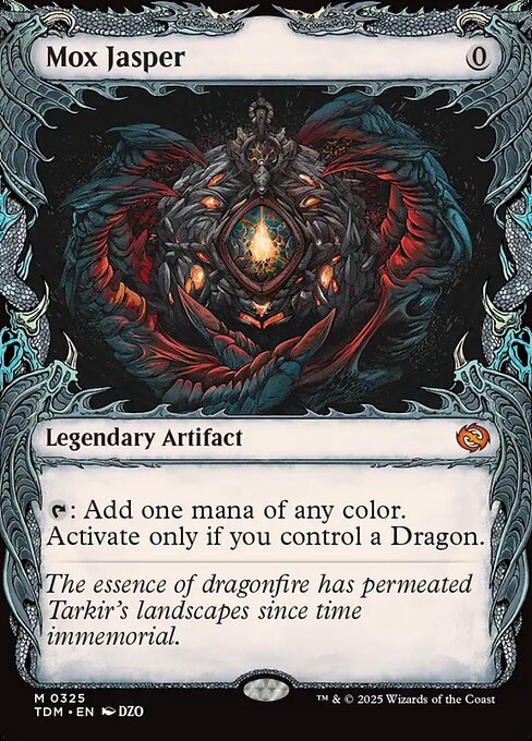 MTG Mox Jasper TDM 325 Showcase Draconic Frame Foil