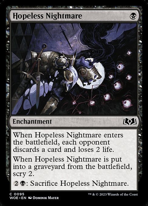 MTG Hopeless Nightmare WOE 095 Regular Foil