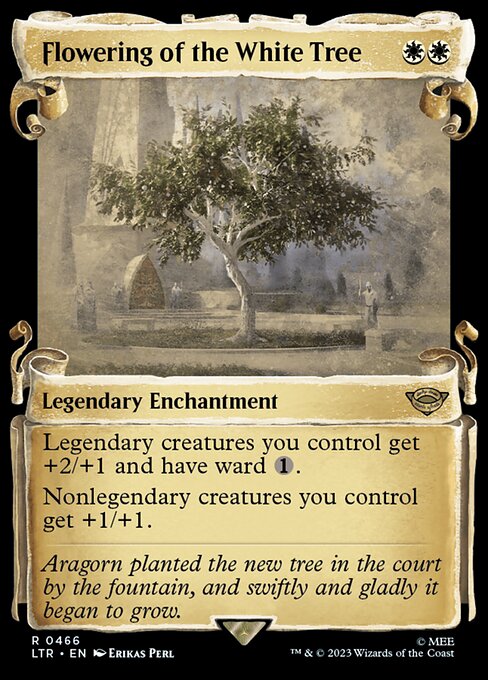 MTG Flowering of the White Tree LTR 466 Showcase Scrolls of Middle-earth Silver Foil