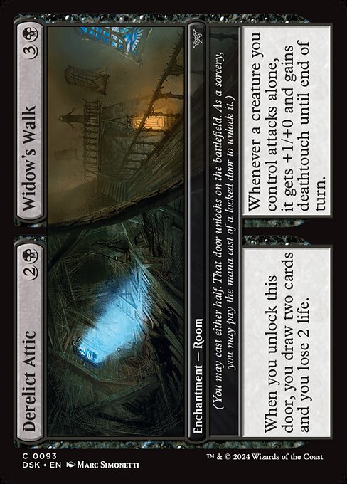 MTG Derelict Attic // Widow's Walk DSK 093 Regular Nonfoil