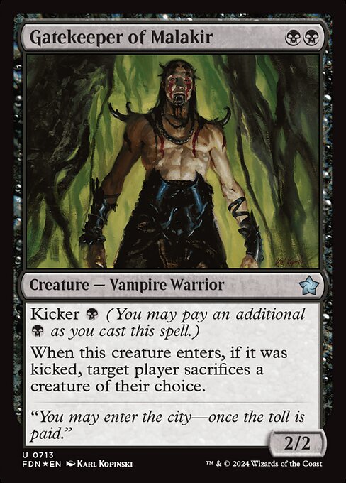 MTG Gatekeeper of Malakir FDN 713 Starter Collection Foil