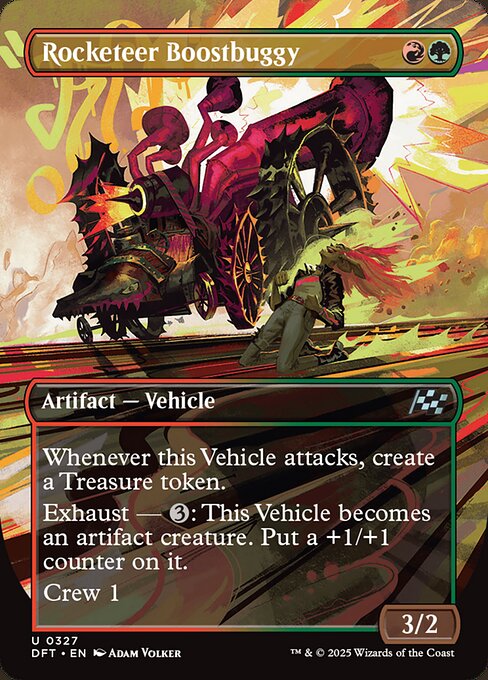 MTG Rocketeer Boostbuggy DFT 327 Borderless Revved Up Nonfoil