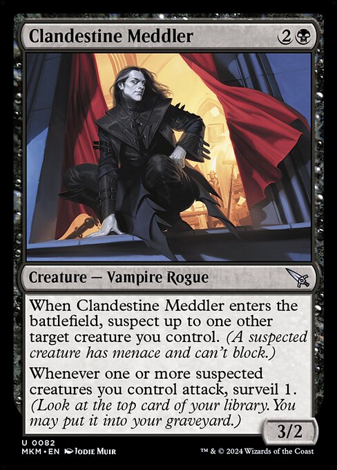 MTG Clandestine Meddler MKM 082 Regular Nonfoil