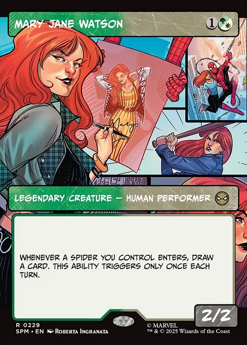 MTG Mary Jane Watson SPM 229 Borderless Panel Foil