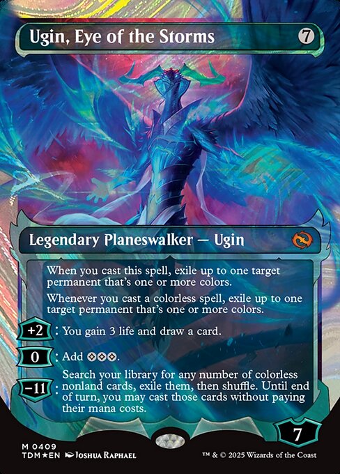 MTG Ugin, Eye of the Storms TDM 409 Showcase Ghostfire Halo Foil