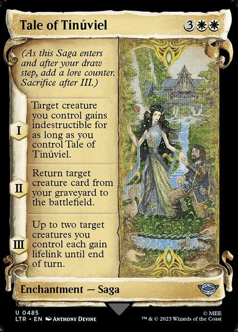 MTG Tale of Tinúviel LTR 485 Showcase Scrolls of Middle-earth Silver Foil