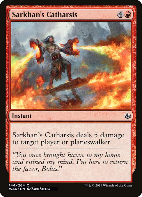 MTG Sarkhan's Catharsis WAR 144 Standard Foil front