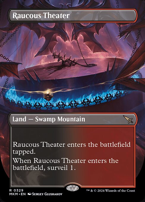 MTG Raucous Theater MKM 329 Borderless Nonfoil