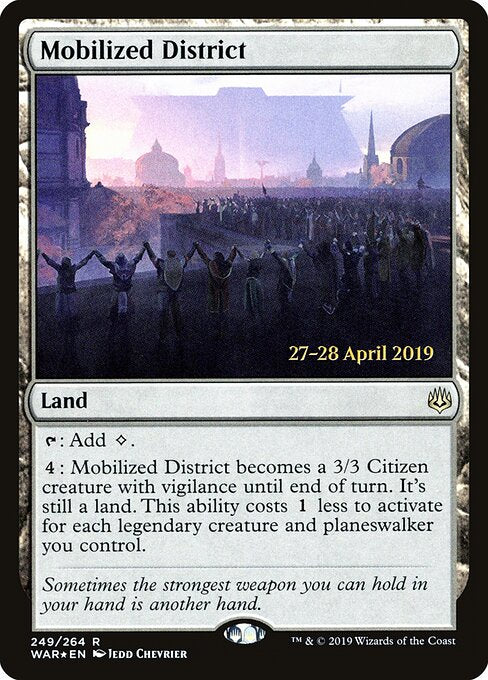MTG Mobilized District PWAR 249S Prerelease Promo Foil front