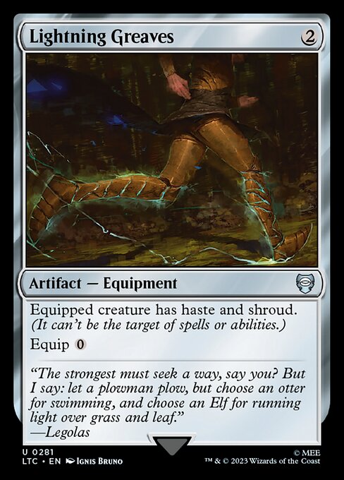 MTG Lightning Greaves LTC 281 Alternate Art Nonfoil