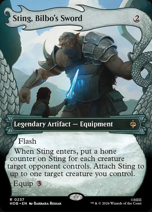 MTG Sting, Bilbo's Sword HOB 237 Alternate Art Foil