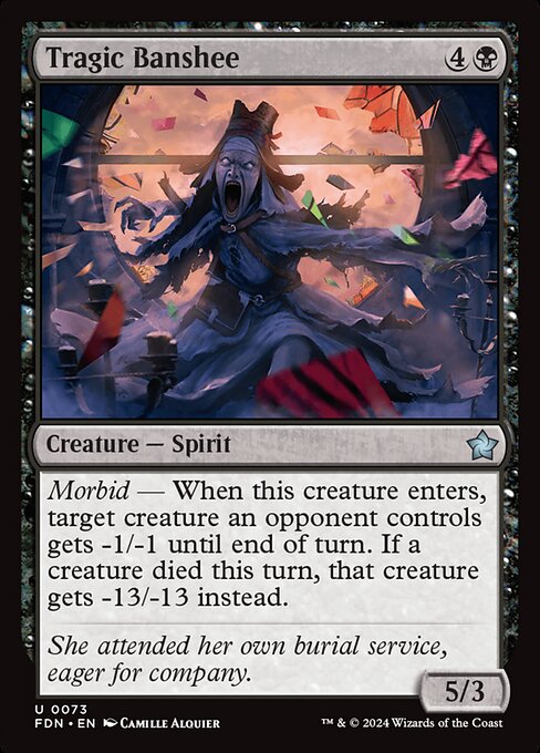 MTG Tragic Banshee FDN 073 Regular Foil