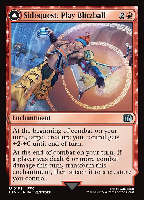 MTG Sidequest: Play Blitzball // World Champion, Celestial Weapon FIN 158 Regular Foil