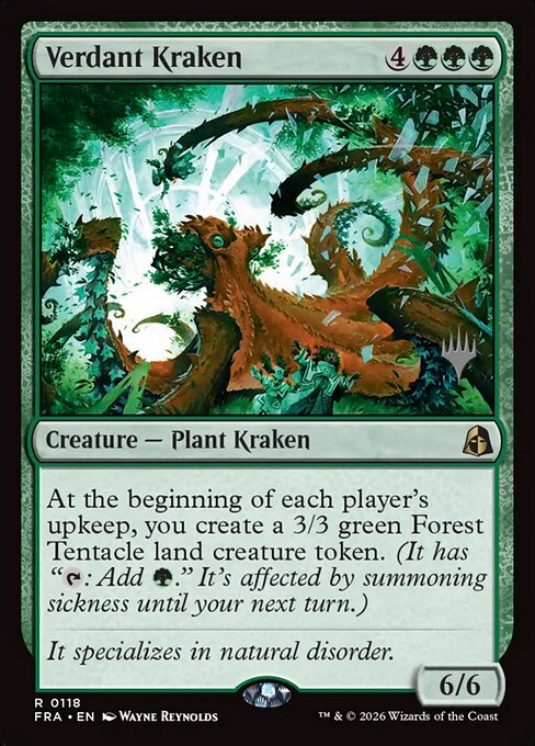 MTG Verdant Kraken PFRA 118P Promo Pack Nonfoil front