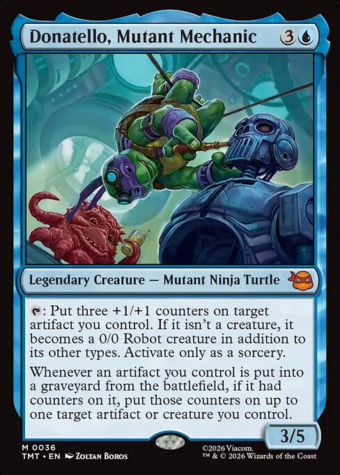 MTG Donatello, Mutant Mechanic TMT 036 Regular Foil