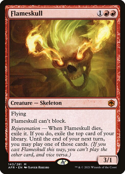 MTG Flameskull AFR 143 Regular Foil