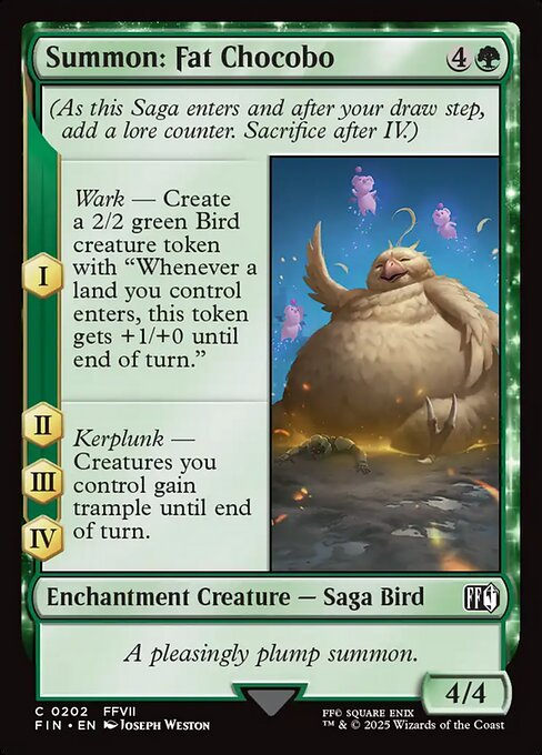 MTG Summon: Fat Chocobo FIN 202 Regular Foil
