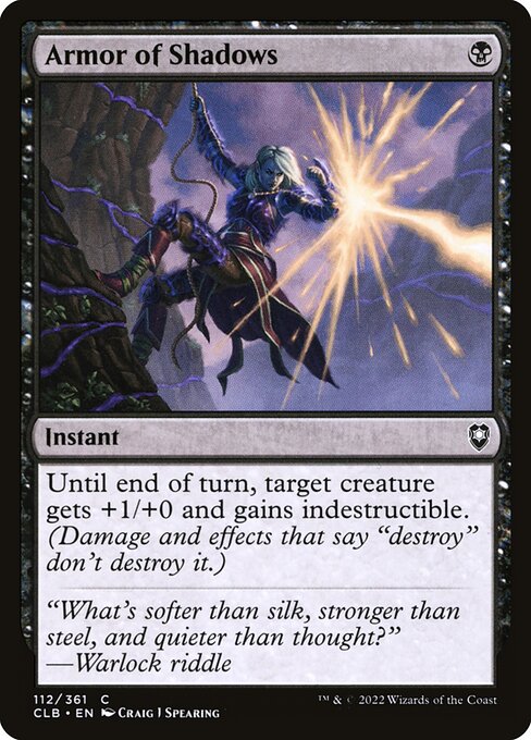 MTG Armor of Shadows CLB 112 Regular Foil