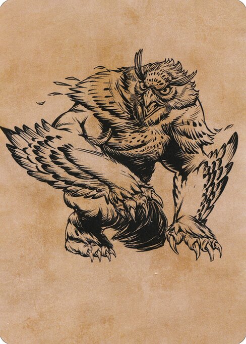 MTG Owlbear AAFR 076 Art Card