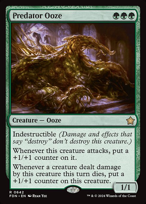 MTG Predator Ooze FDN 642 Starter Collection Nonfoil