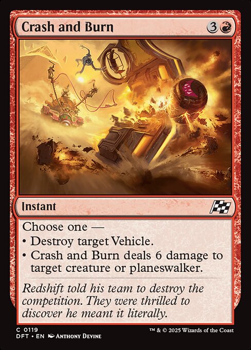MTG Crash and Burn DFT 119 Regular Foil
