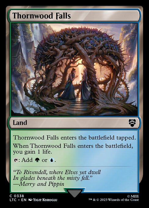 MTG Thornwood Falls LTC 338 Alternate Art Nonfoil