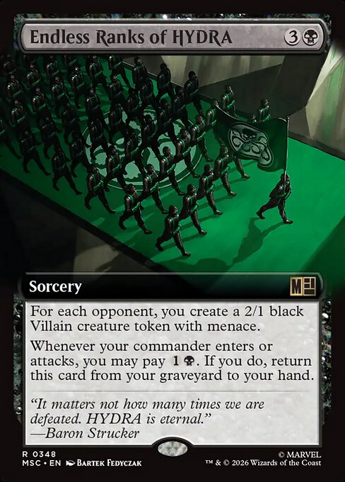 MTG Endless Ranks of HYDRA MSC 348 Extended Art Nonfoil