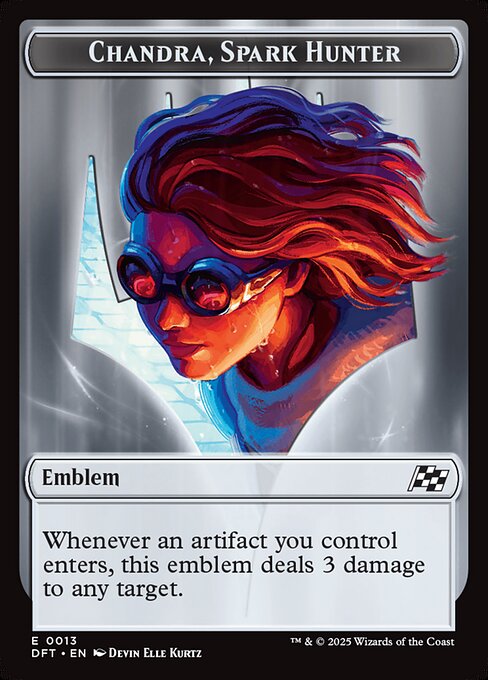 MTG Chandra, Spark Hunter Emblem DFT 013 Emblem Nonfoil