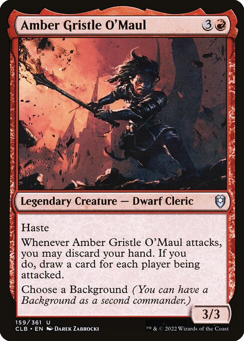 MTG Amber Gristle O'Maul CLB 159 Regular Nonfoil