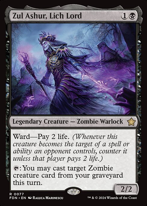 MTG Zul Ashur, Lich Lord FDN 077 Regular Foil