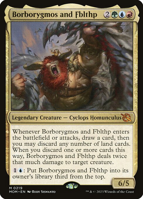 MTG Borborygmos and Fblthp MOM 219 Regular Foil
