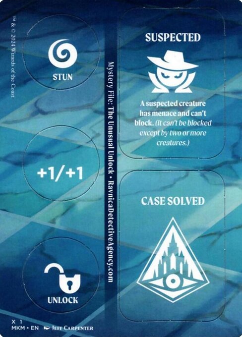 MTG Punchcard // Punchcard MKM 022 Double-Faced Token Foil