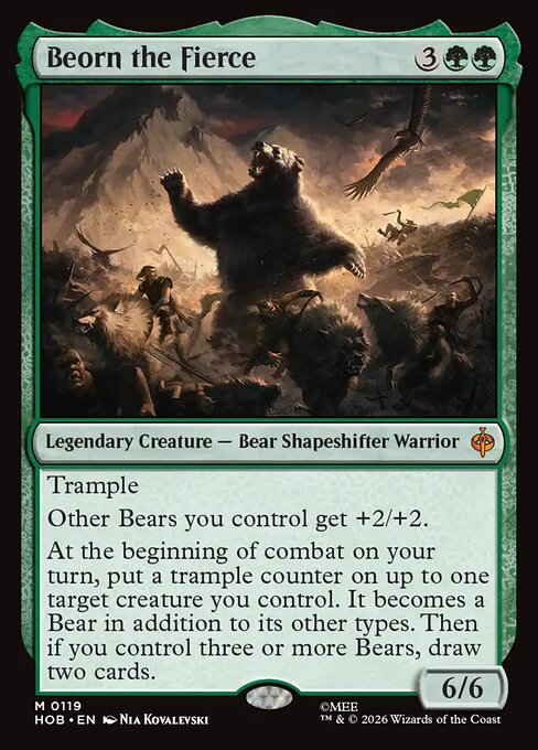 MTG Beorn the Fierce HOB 119 Regular Foil
