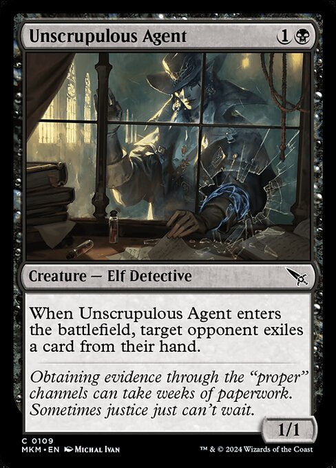 MTG Unscrupulous Agent MKM 109 Regular Nonfoil