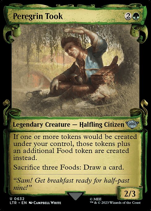 MTG Peregrin Took LTR 632 Showcase Scrolls of Middle-earth Silver Foil
