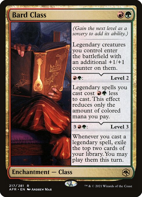 MTG Bard Class AFR 217 Regular Foil