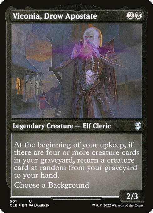 MTG Viconia, Drow Apostate CLB 501 Foil Etched Frame Etched