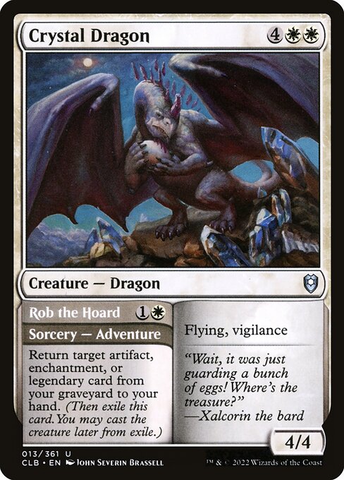 MTG Crystal Dragon // Rob the Hoard CLB 013 Regular Nonfoil