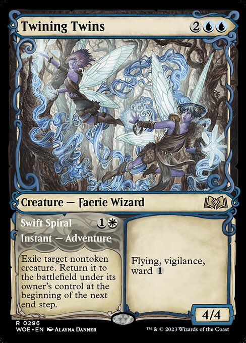 MTG Twining Twins // Swift Spiral WOE 296 Showcase Adventure Nonfoil