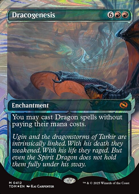 MTG Dracogenesis TDM 412 Showcase Ghostfire Halo Foil