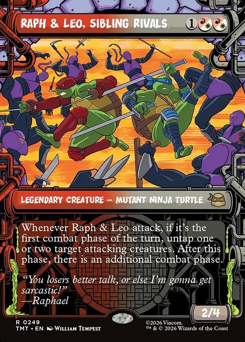 MTG Raph & Leo, Sibling Rivals TMT 249 Sewer Frame Foil
