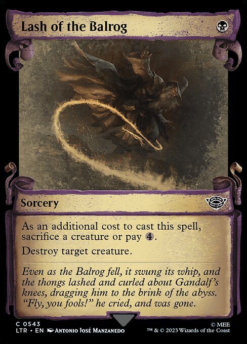 MTG Lash of the Balrog LTR 543 Showcase Scrolls of Middle-earth Nonfoil
