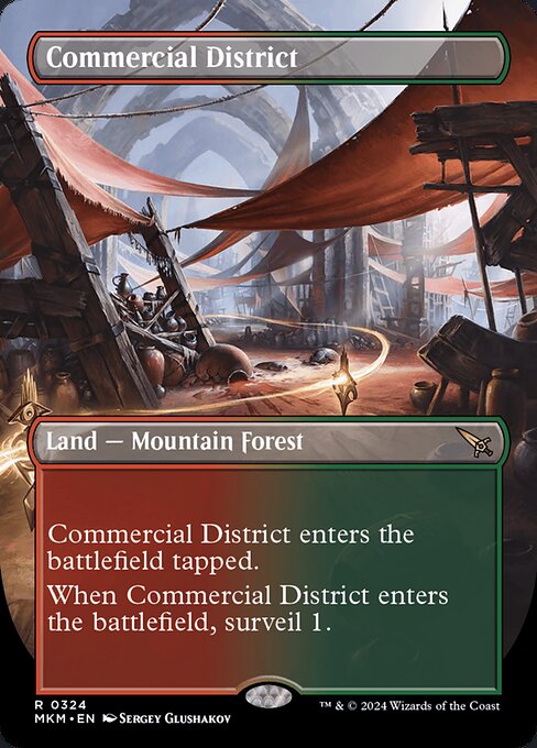 MTG Commercial District MKM 324 Borderless Nonfoil