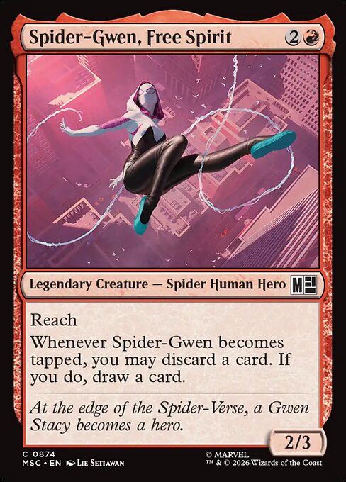 MTG Spider-Gwen, Free Spirit MSC 874 Regular Foil