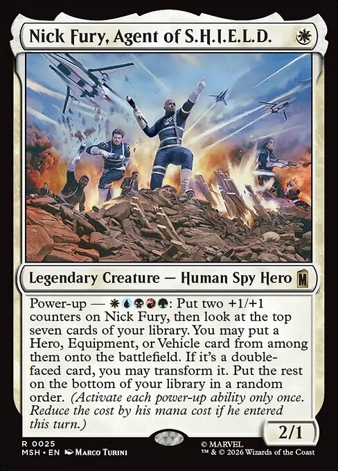 MTG Nick Fury, Agent of S.H.I.E.L.D. MSH 025 Regular Nonfoil