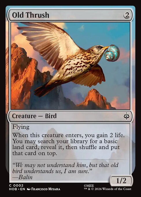 MTG Old Thrush HOB 002 Regular Nonfoil