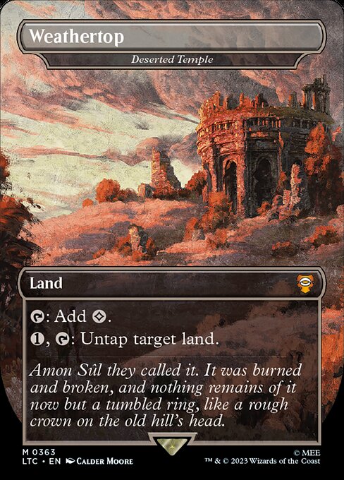 MTG Deserted Temple LTC 363 Showcase Ring Foil