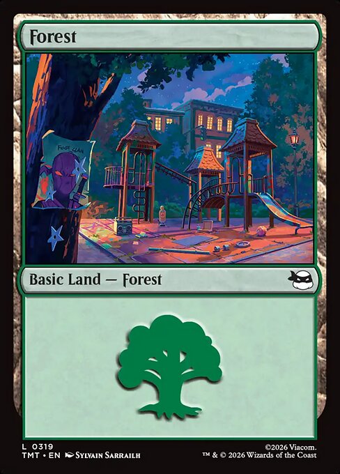 MTG Forest TMT 319 Basic Land Foil
