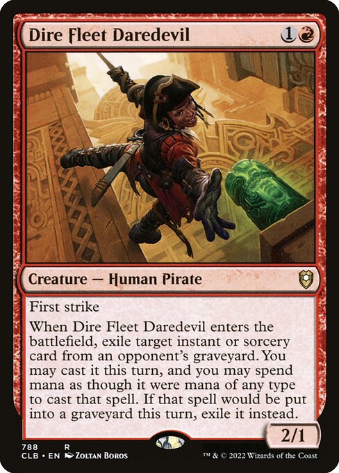 MTG Dire Fleet Daredevil CLB 788 Commander Deck Nonfoil