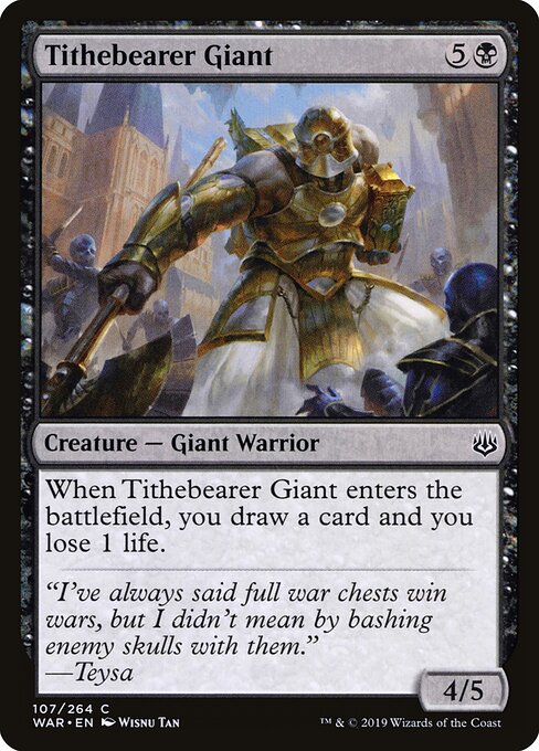 MTG Tithebearer Giant WAR 107 Standard Nonfoil front